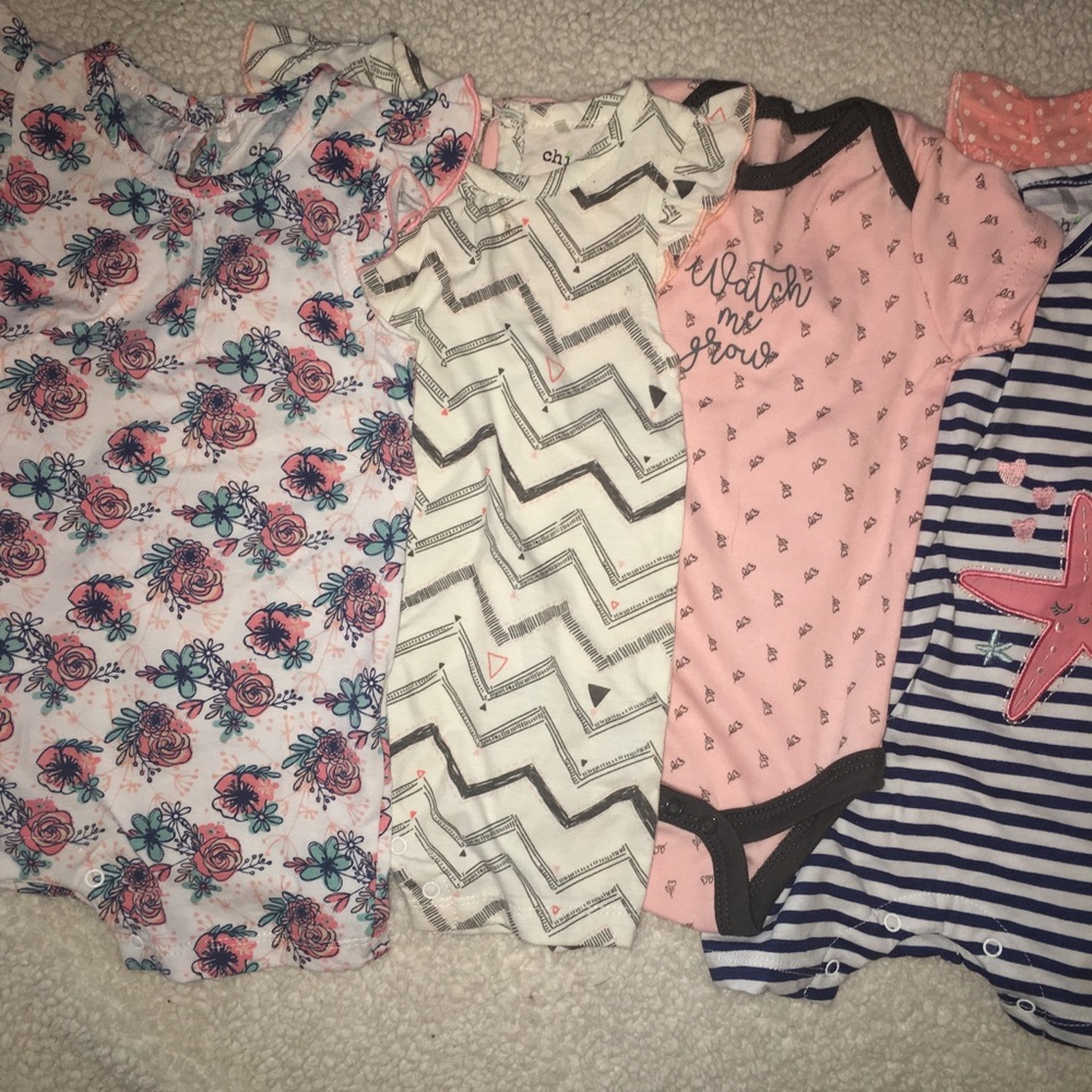 Baby girl romper bundle, 3 - 12 month range